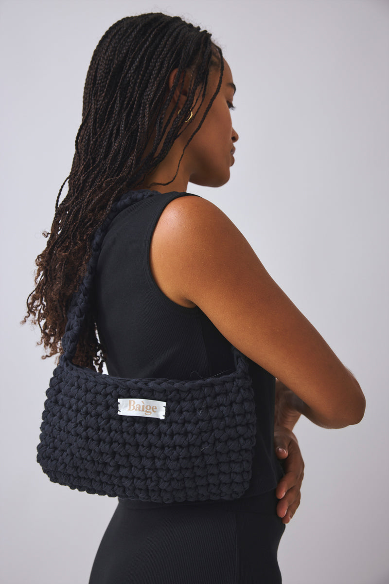 Handmade Crochet Bag Claire - natural | chocolate | black | PRE-ORDER Ende August