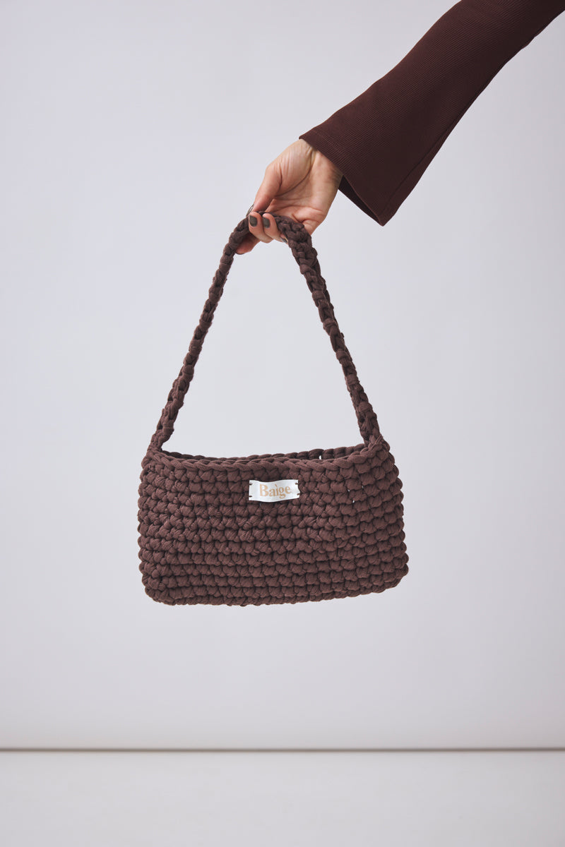 Handmade Crochet Bag Claire - natural | chocolate | black | PRE-ORDER Ende August