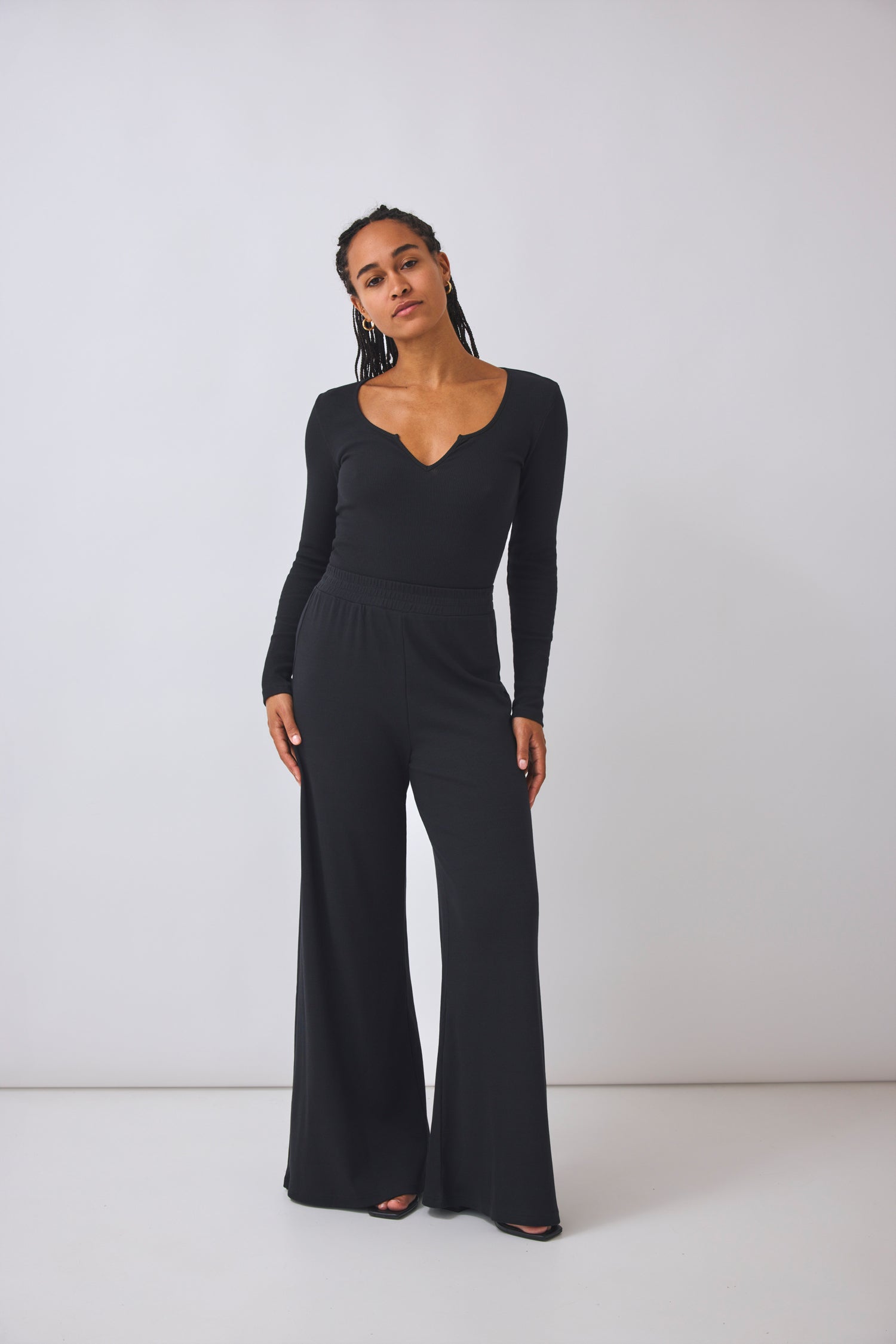 Wide Leg Pants Bessy - black | PRE-ORDER Ende September