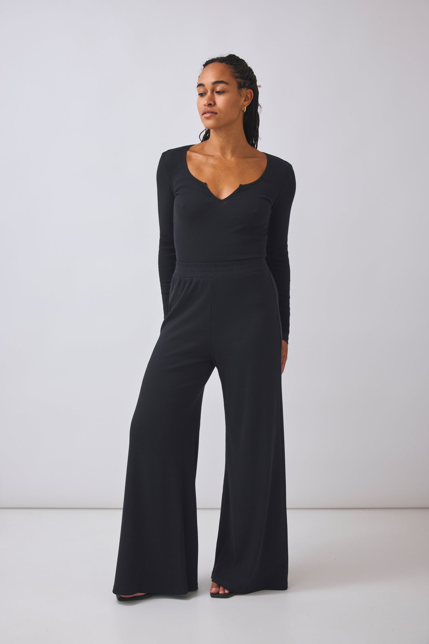 Wide Leg Pants Bessy - black | PRE-ORDER Ende September