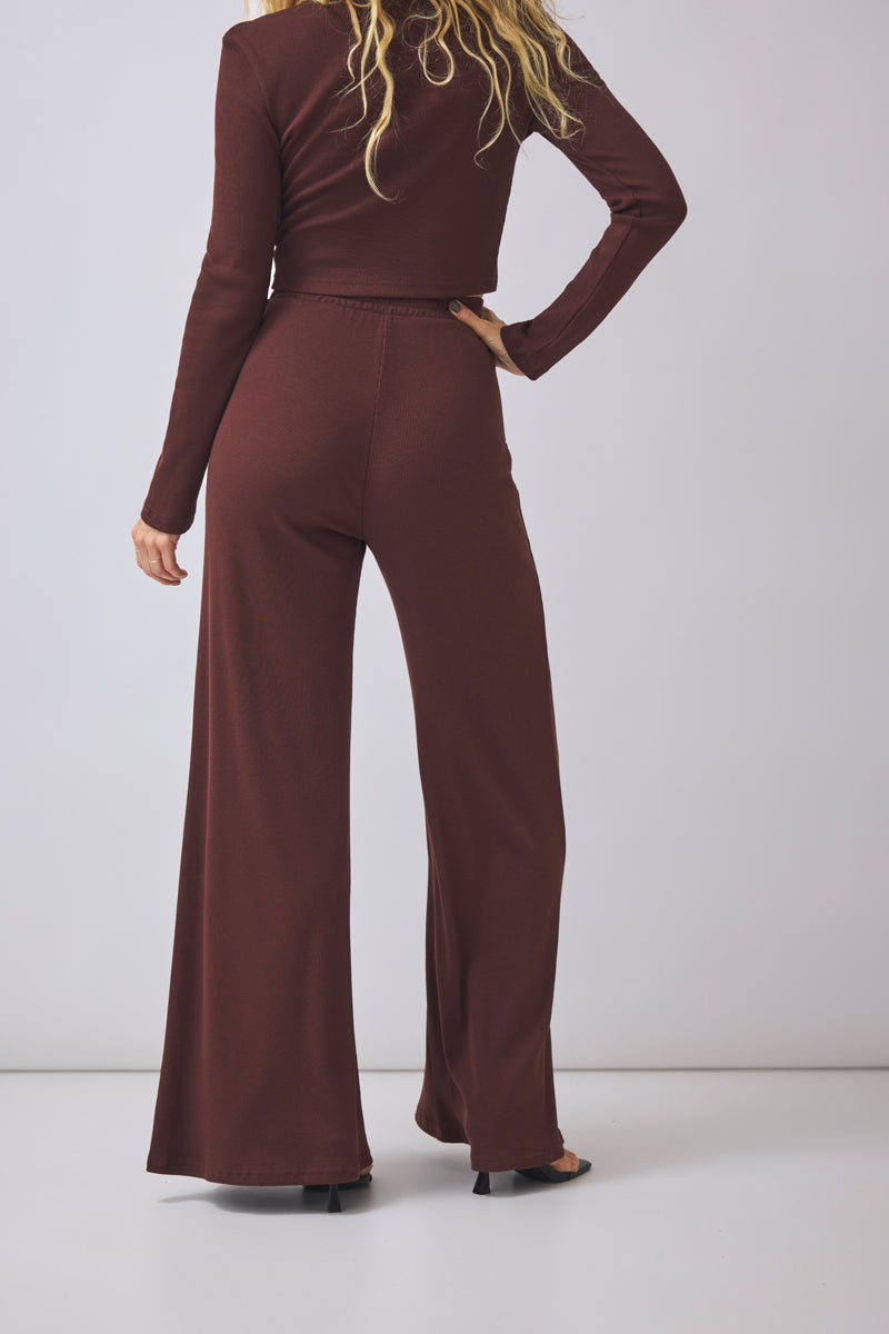 Wide Leg Pants Bessy - dark chocolate | PRE-ORDER Ende September