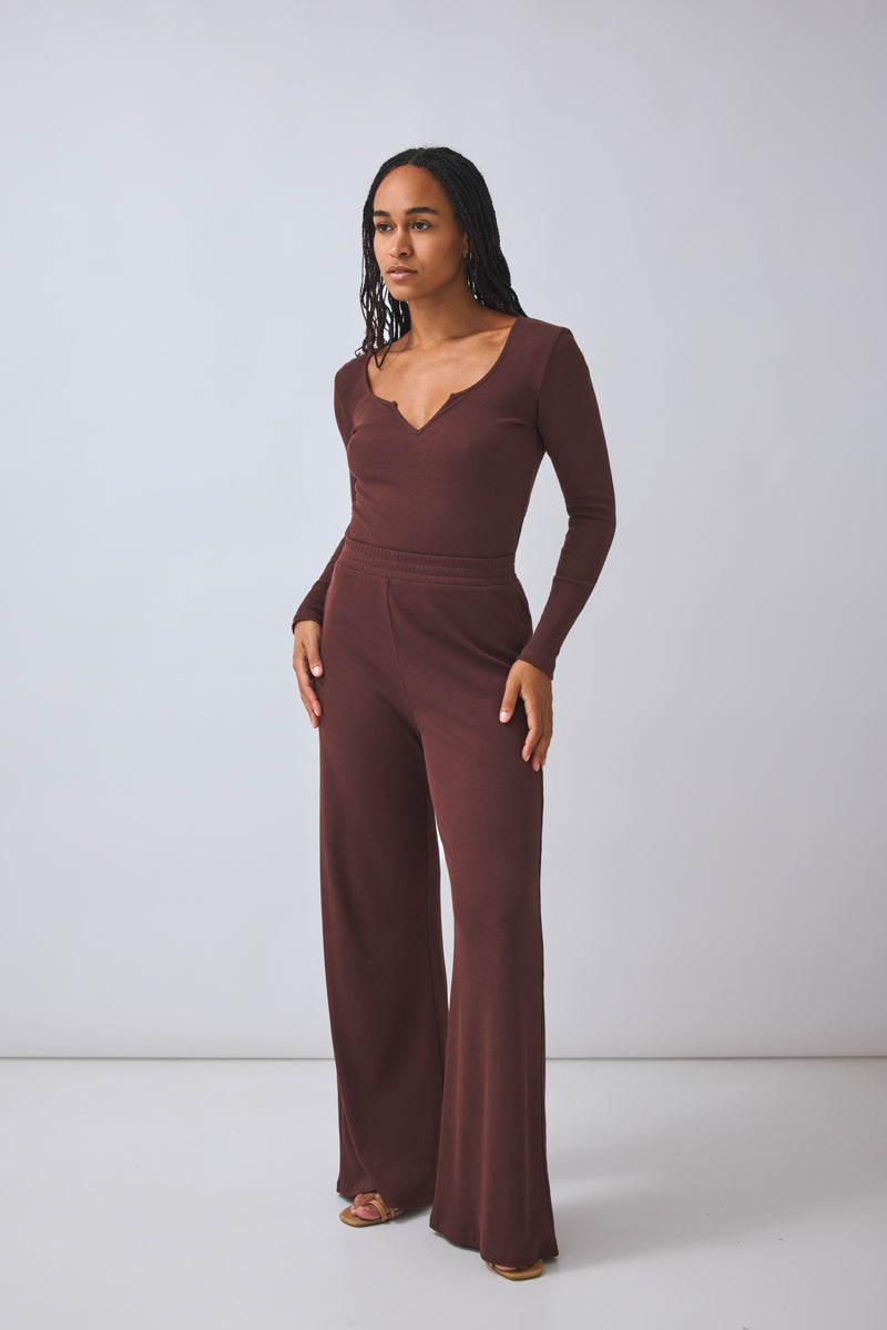 Wide Leg Pants Bessy - dark chocolate | PRE-ORDER Ende September