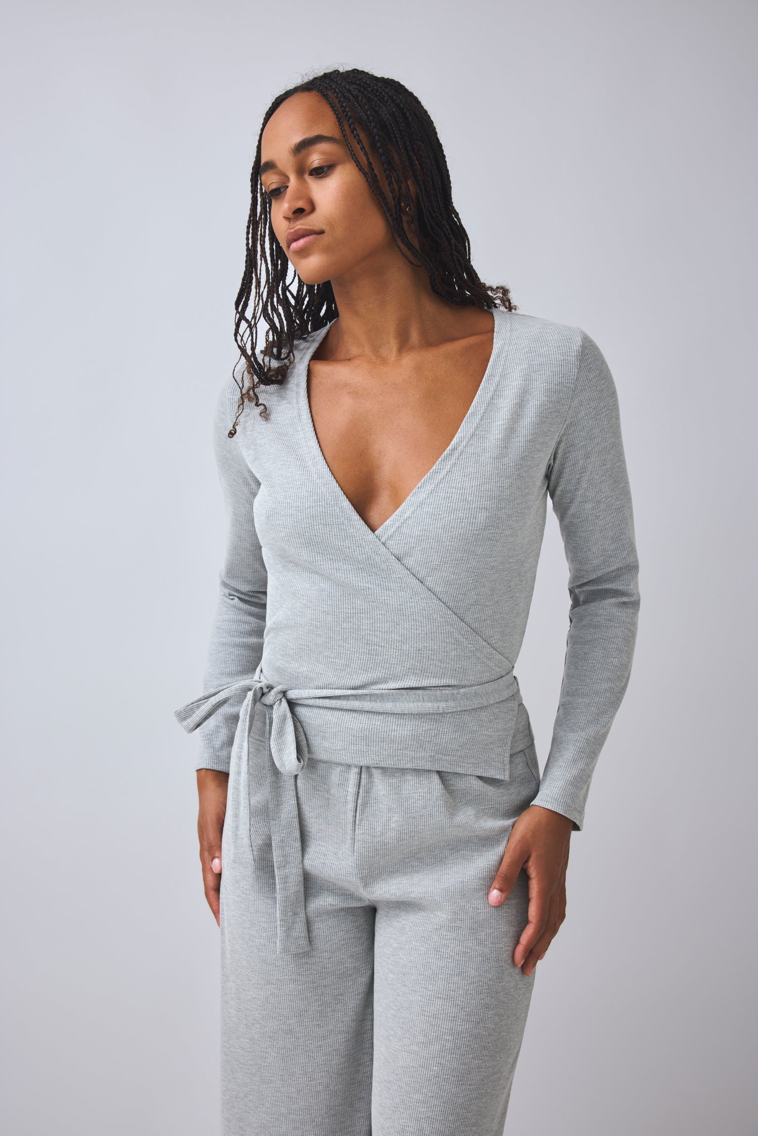 Wickelshirt Bahar - grey melange