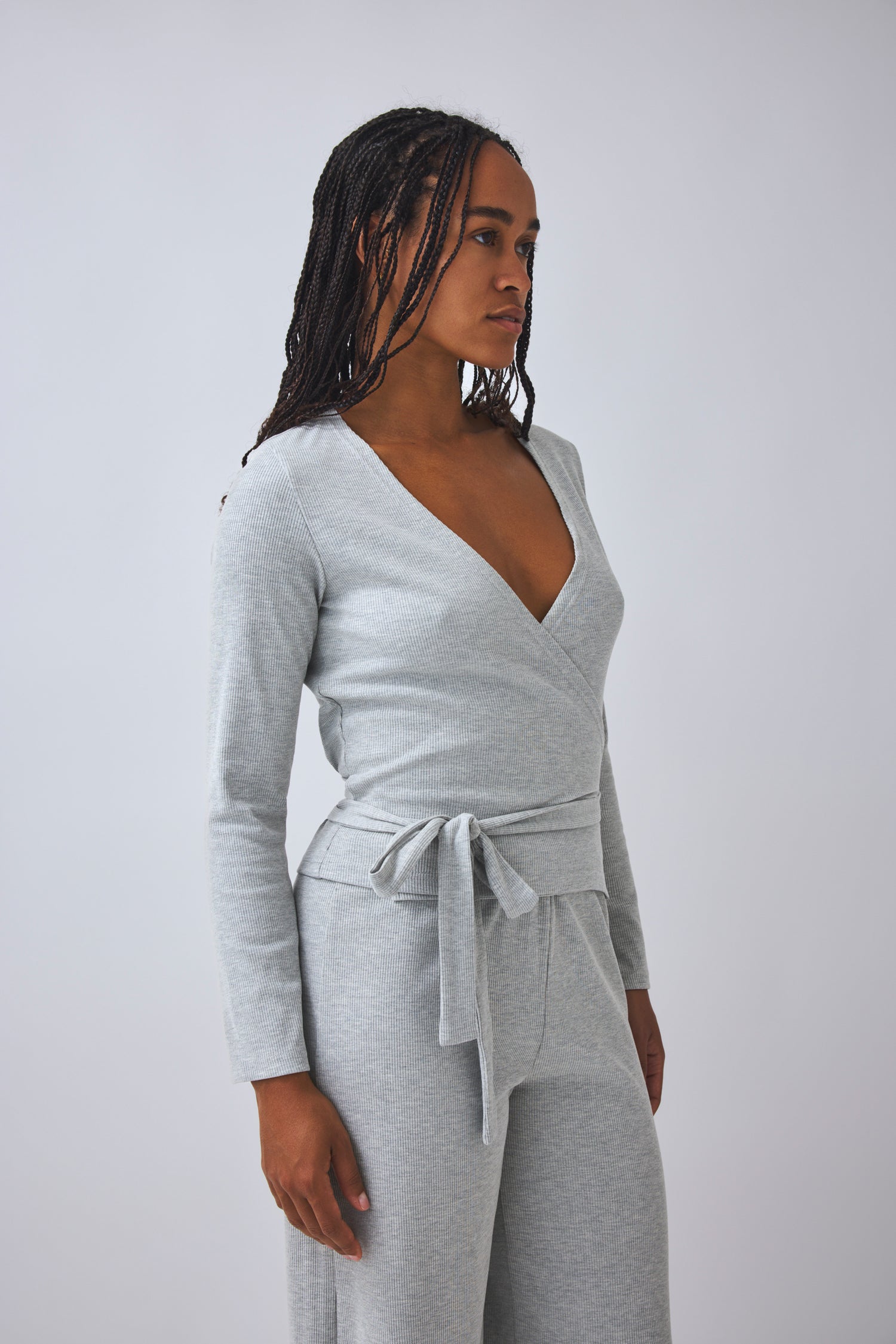 Wickelshirt Bahar - grey melange