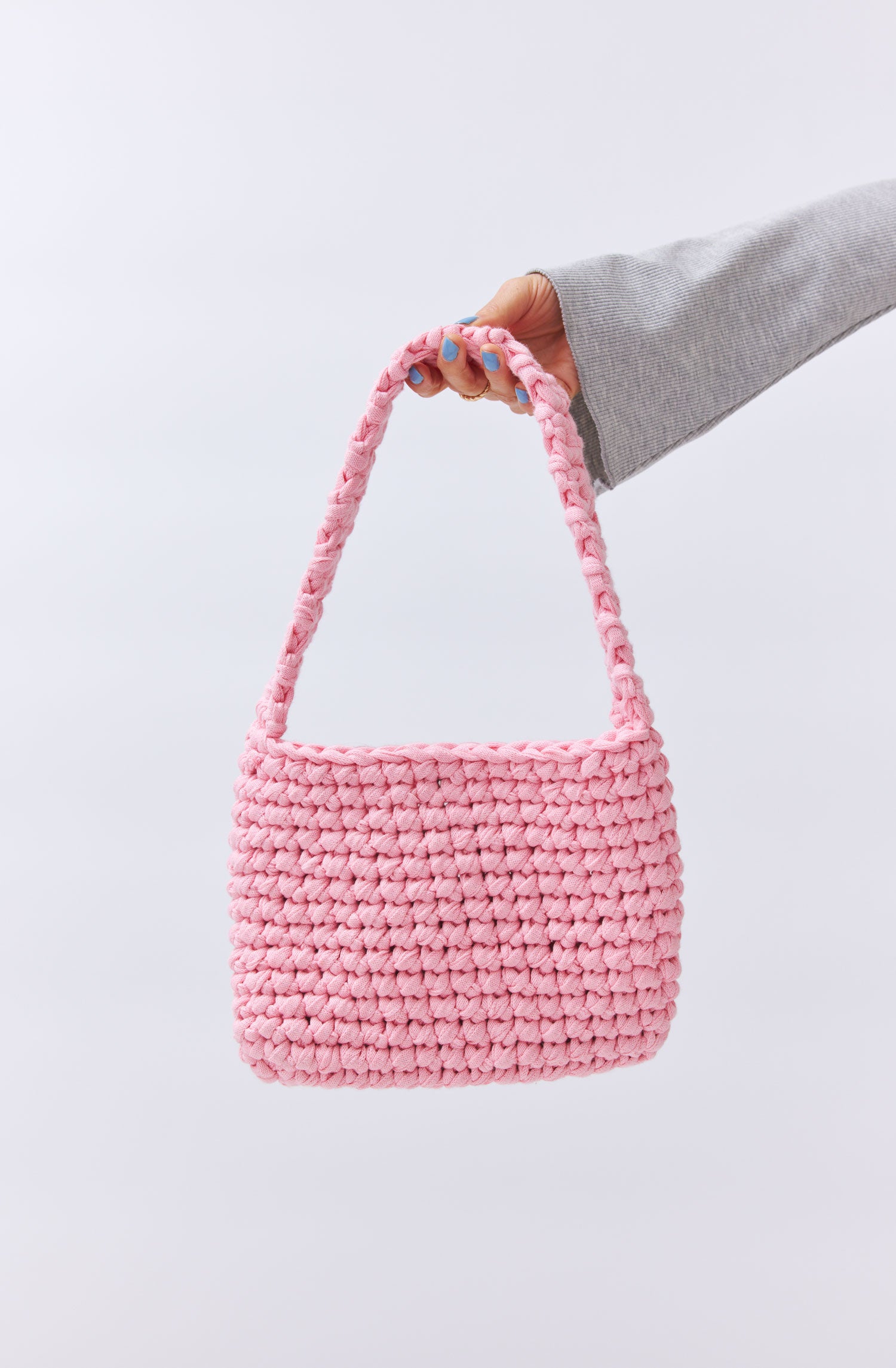 Handmade Crochet Bag Caja - bubble pink