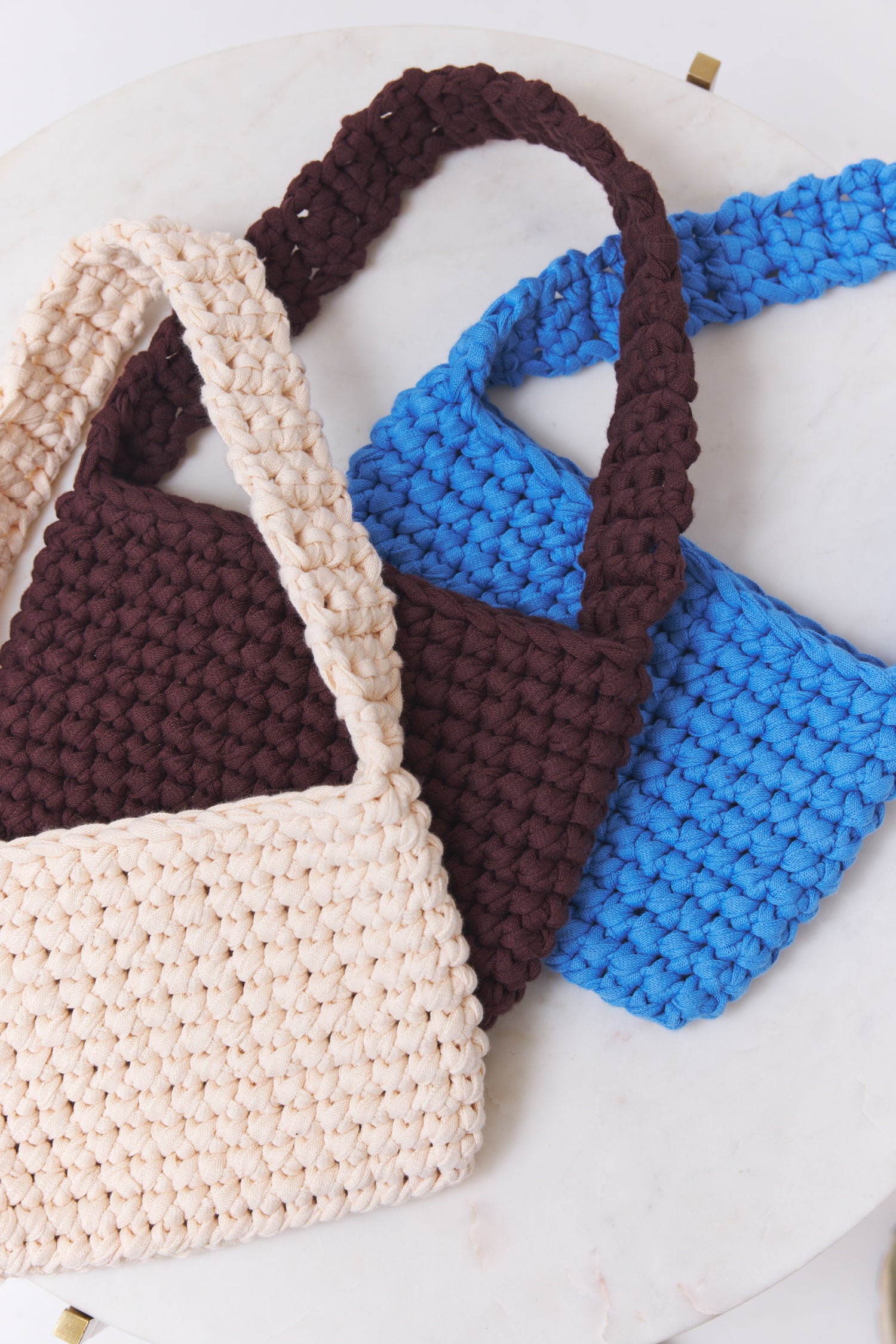 Handmade Crochet Bag Caja - einfarbig