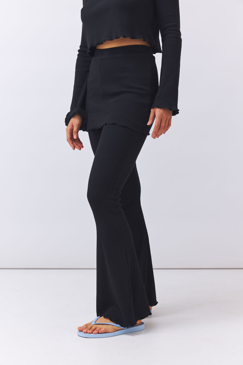 Skirt Flared Pants Batari - black