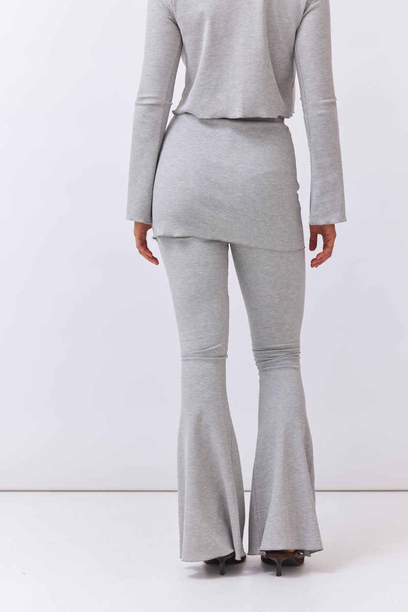 Skirt Flared Pants Batari - grey melange