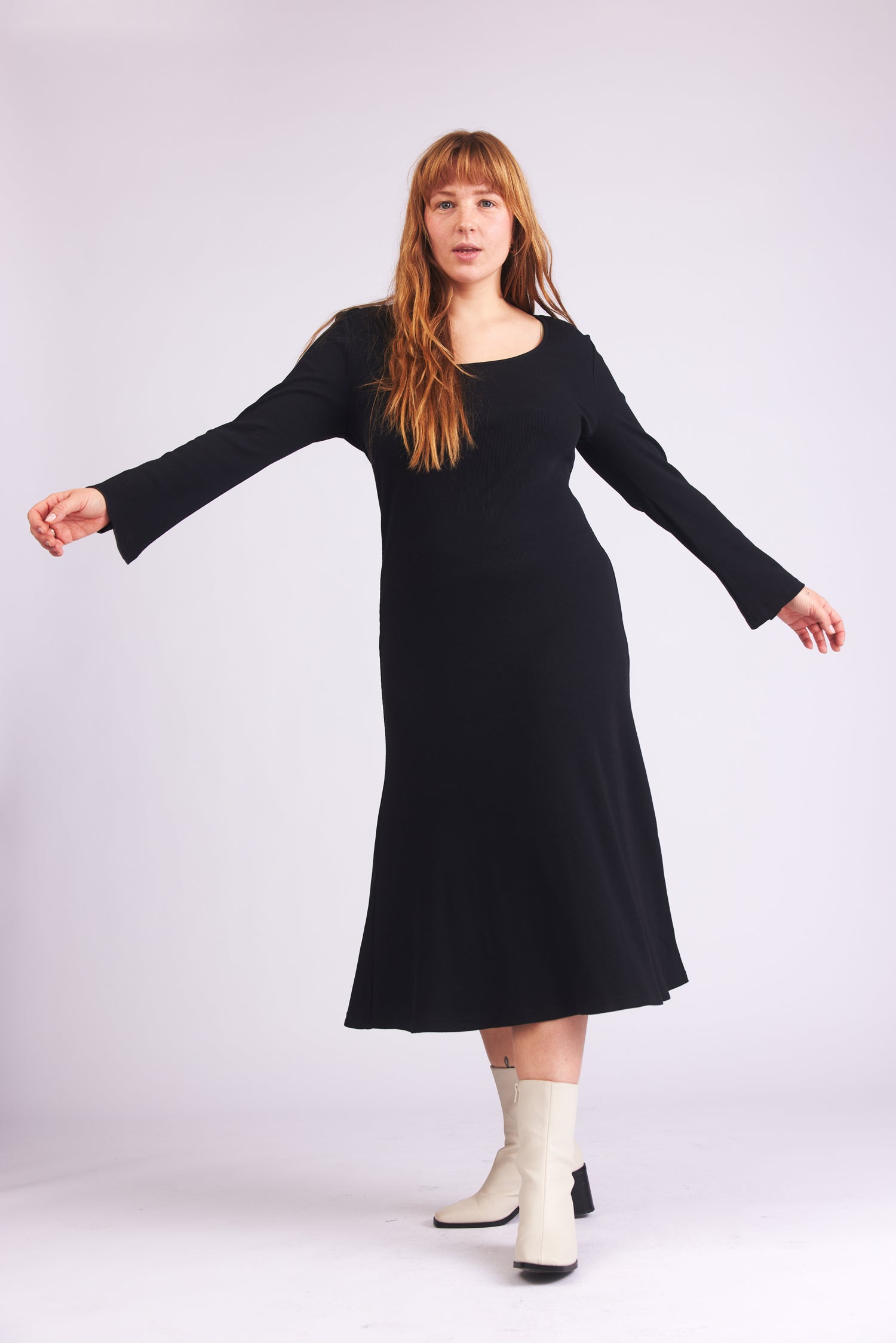 Langes Kleid Birdie - black