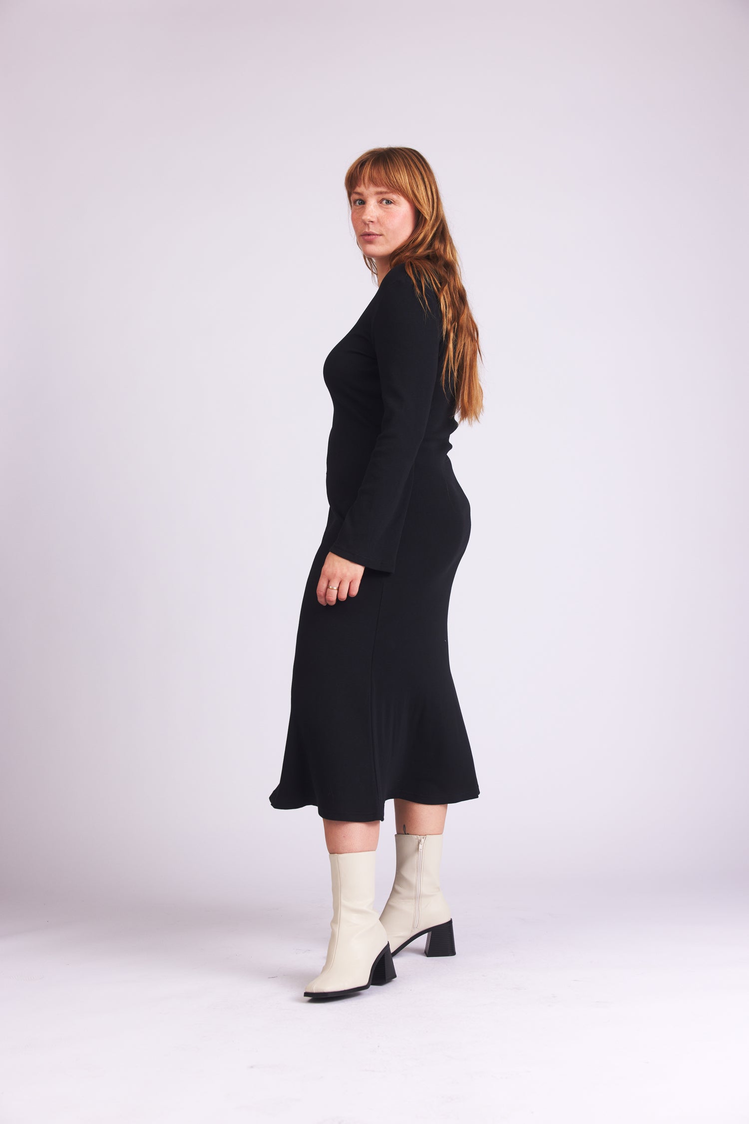 Langes Kleid Birdie - black