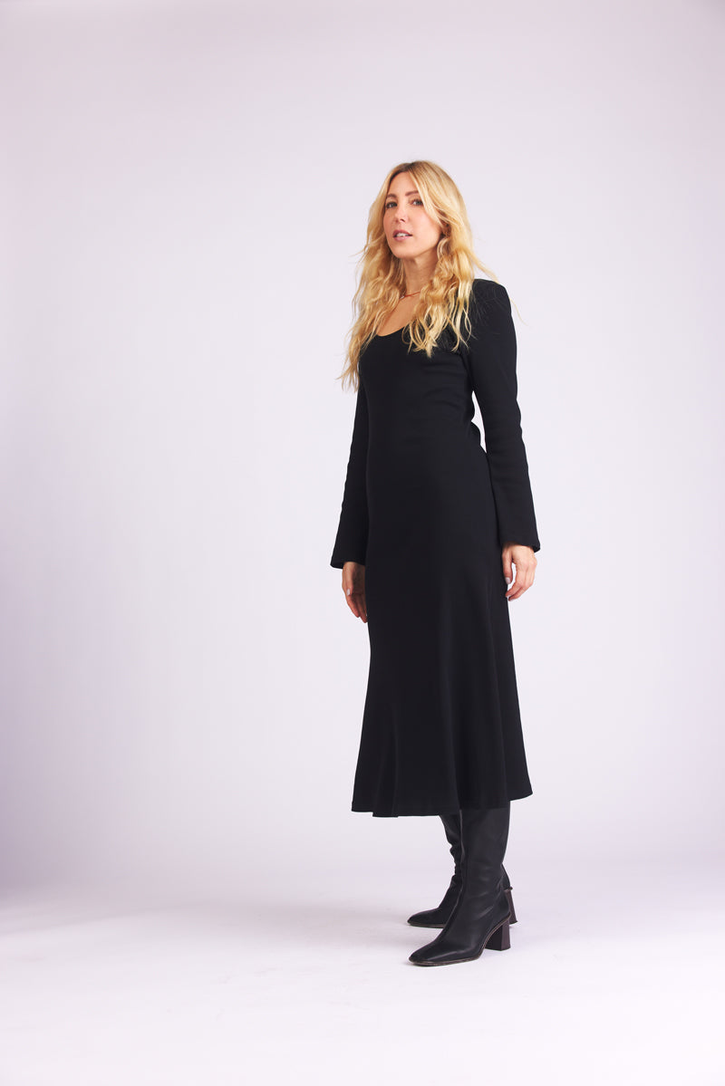 Langes Kleid Birdie - black