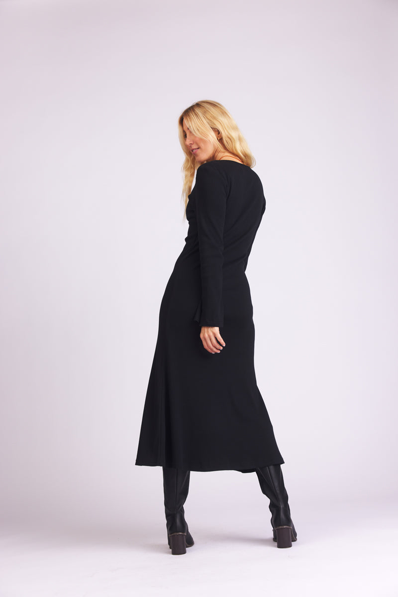 Langes Kleid Birdie - black