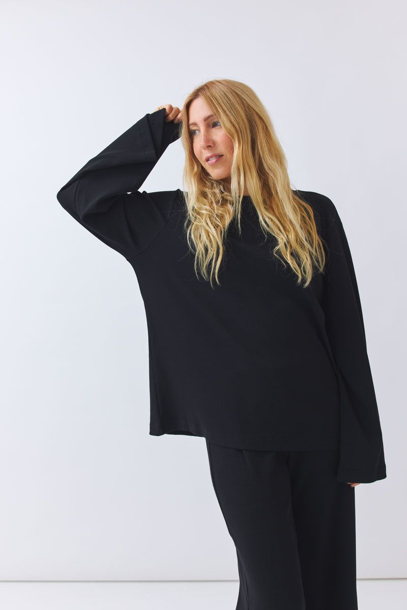 Oversized Sweatshirt Biani - black